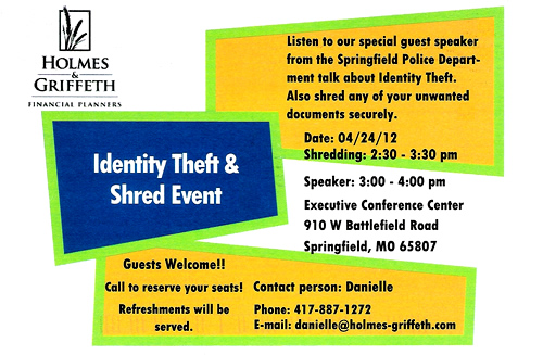 Holmes & Griffeth Identity Theft and Shred Event